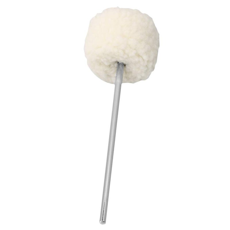 Bstinay 19.4x0.6cm Stainless Steel Shaft Bass Kick Drum Beater Felt Pedal Beater Head - Image 1